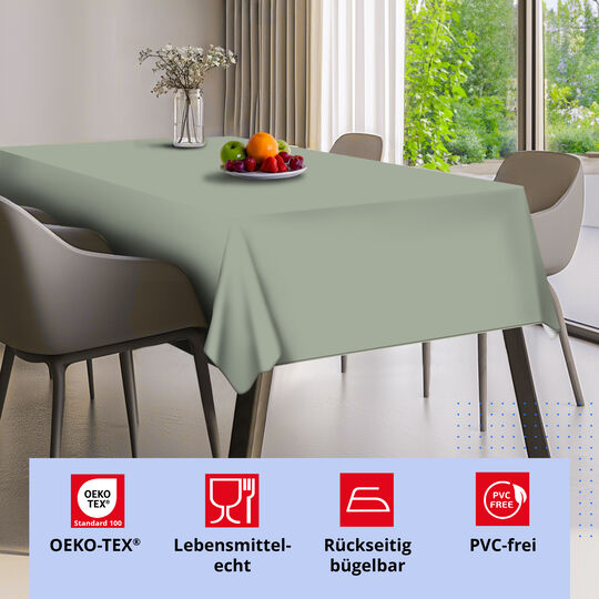 Tischdecke PVC-frei Sage Green image number null